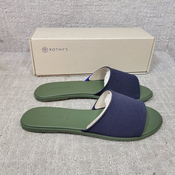 Rothy’s The Slide Maritime Navy Women’s Size 6.5,7.5,8,8.5,9,9.5,10,10.5,11 - Picture 3 of 9